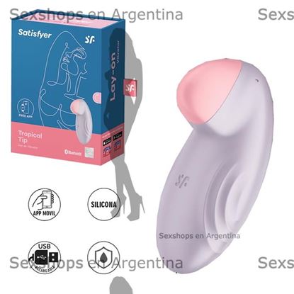 Tropical Tip Connect App Vibrador potente con carga USB y control via APP